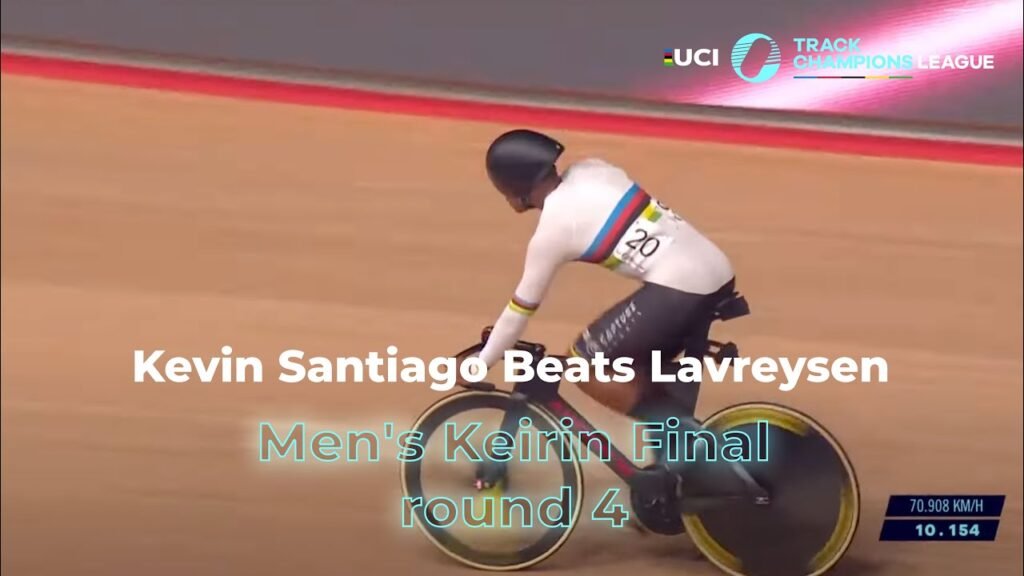 Mens Keirin Final Kevin Santiago Beats Lavreysen Round