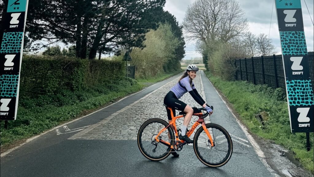 EN ROUTE TO PARIS ROUBIAX COBBLE PRACTICE RIDE Amy