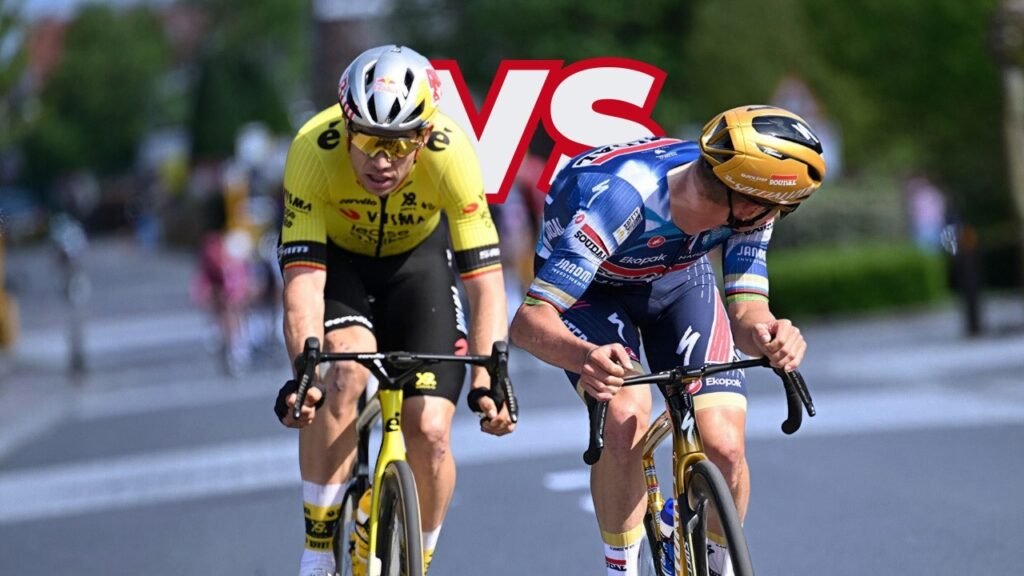 Breakaway Battle Wout Van Aert vs Remco Evenepoel vs