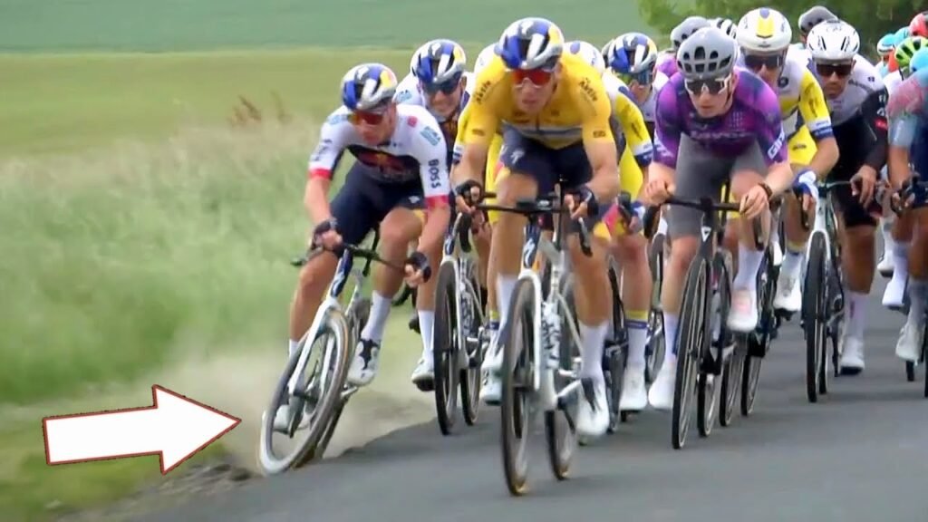Crosswinds Cause TERRIBLE Crash of Whole Peloton Tour de