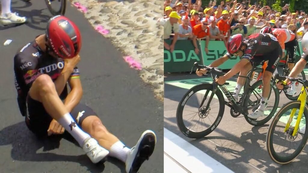 Julian Alaphilippe CRASHES ATTACKS CELEBRATES THIRD Tour de France