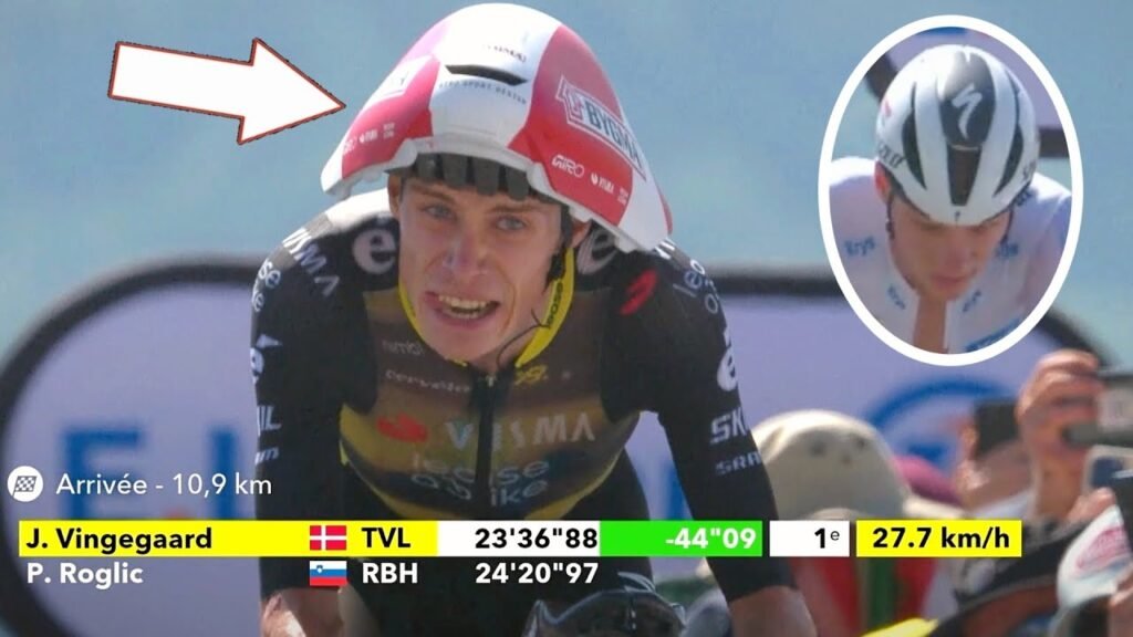 Mushroom Helmet Vingegaard CATCHES Remco Evenepoel in Mountain TT