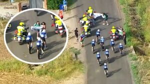 Protest Interrupts Team Time Trial On Race Course Vuelta