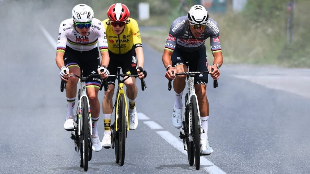 Tadej Pogacar Jonas Vingegaard Mathieu van der Poel