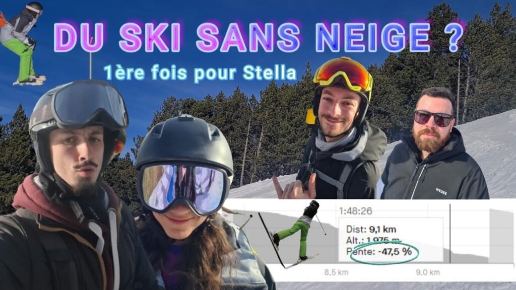 DU SKI SANS NEIGE ?? Stella découvre le ski 4 DU SKI SANS NEIGE Stella decouvre le ski