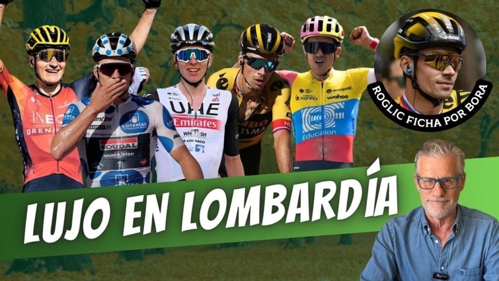 POGACAR EVENEPOEL y ROGLIC alumbran LOMBARDIA