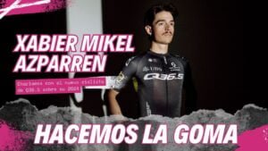Xabier Mikel Azparren charlamos con el ciclista del Q365