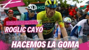 Roglic cae al suelo en Itzulia en la tercera etapa