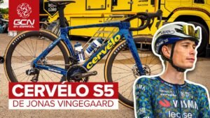 La Cervelo S5 de Jonas Vingegaard y del equipo Visma