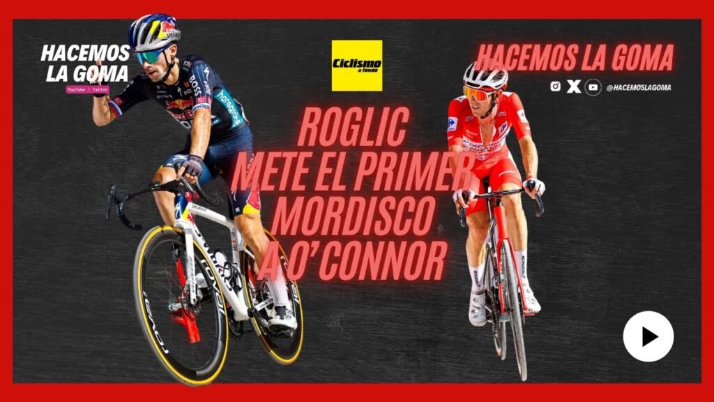 POST ETAPA 8 LAVUELTA24 ROGLIC MAS Y LANDA RECORTAN LA VENTAJA