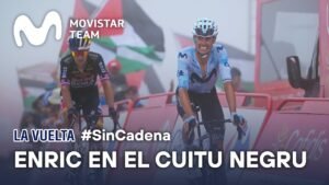 Enric Mas dando todo en el Cuitu Negru de la