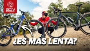 ¿Cuanto mas lenta es una bicicleta de montana en una
