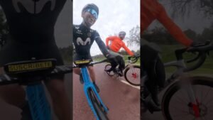 Hoy he salido en bici con Telmo