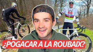 POGACAR ENTRENANDO por TRAMOS de la ROUBAIX
