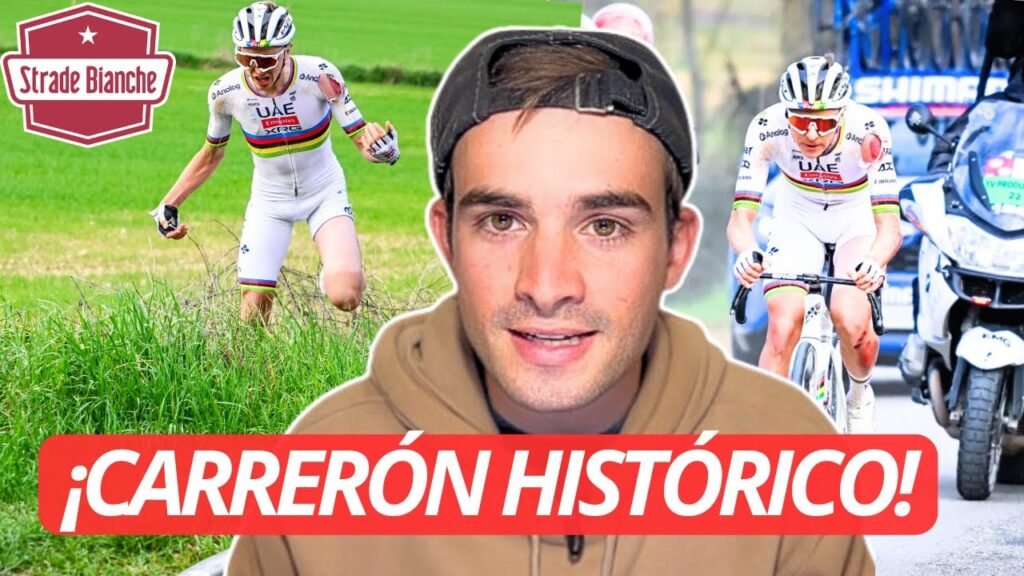 Un MAGULLADO POGACAR logra una HISTÓRICA REMONTADA en la STRADE BIANCHE 2 Un MAGULLADO POGACAR logra una HISTORICA REMONTADA en la STRADE