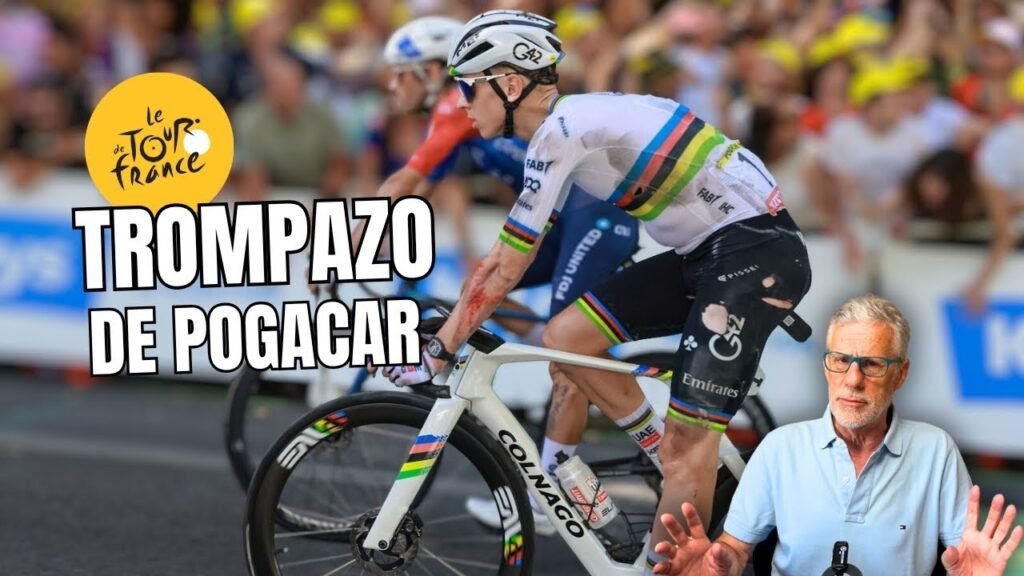 POGACAR se CAE y TIEMBLA el TOUR 1 POGACAR se CAE y TIEMBLA el TOUR