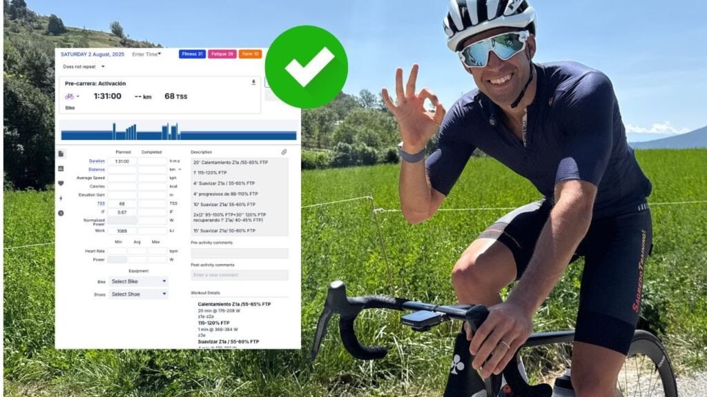 El entrenamiento perfecto para el dia antes de una carrera