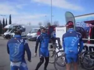 Adventure Bike Hellin BKOOL Team warming up at Andalucia