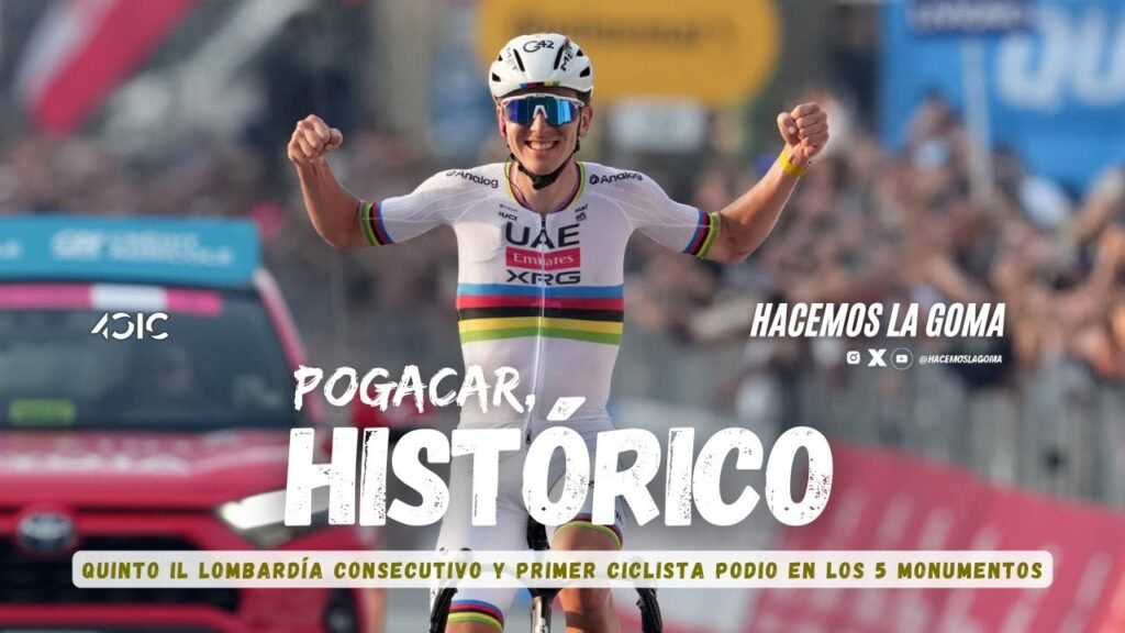 EL MEJOR DE TODOS LOS TIEMPOS POGACAR QUINTO LOMBARDIA