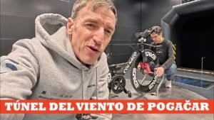 Zugasti en el tunel del viento de Pogacar Ibon