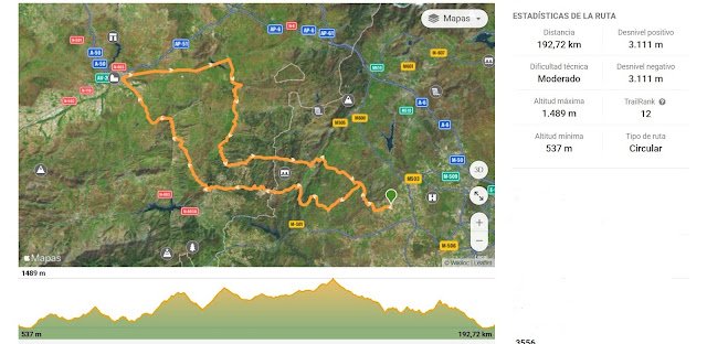 ruta brevet 200km Pinares Sierra Oeste