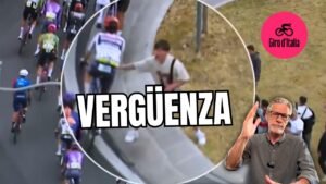 ESCANDALO en el GIRO un ESPECTADOR intenta PROVOCAR un ACCIDENTE