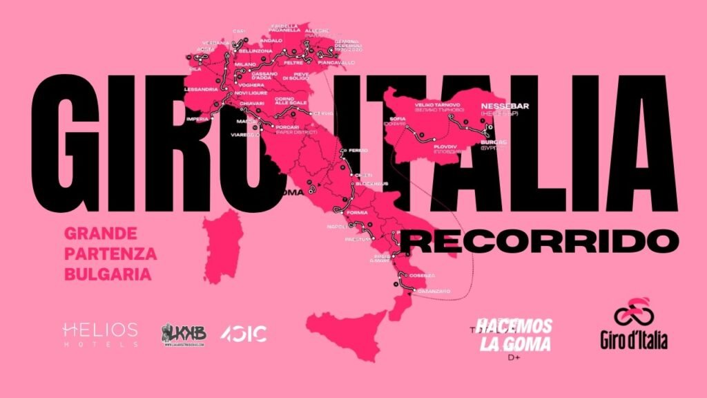 Recorrido GIRO DE ITALIA 2026 Grande Partenza BULGARIA
